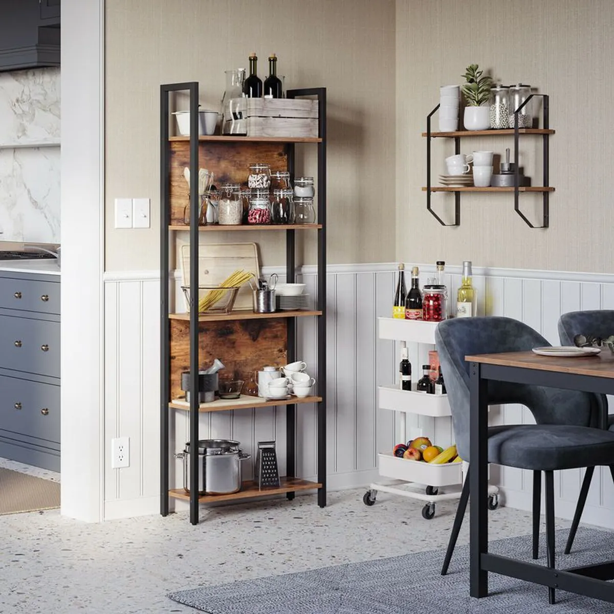 New 5 Tier Vintage  Bookcase Storage - FREE P&P - Image 4
