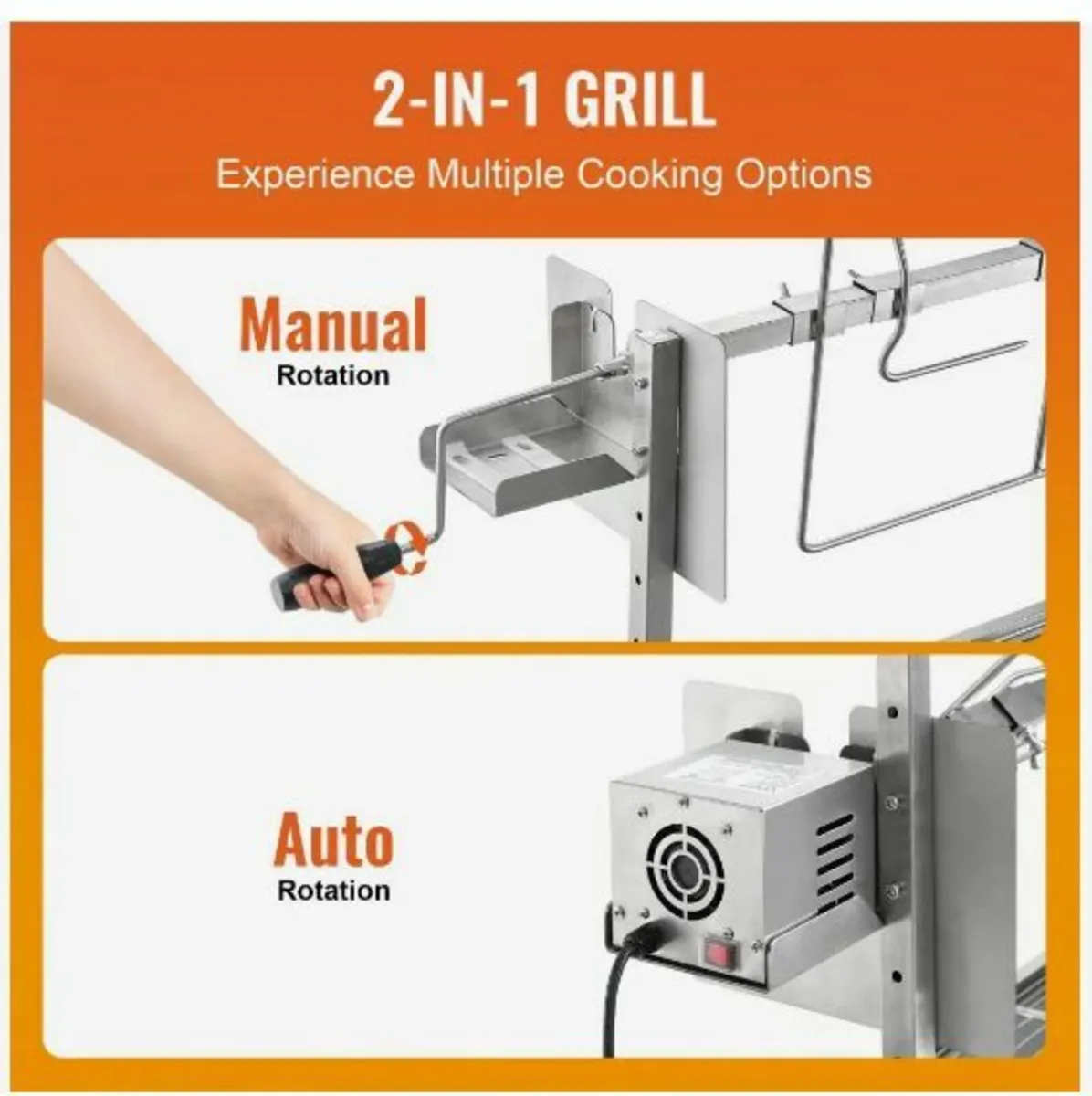 Roaster Spit Rotisserie BBQ Grill Pig Lamb - Image 2