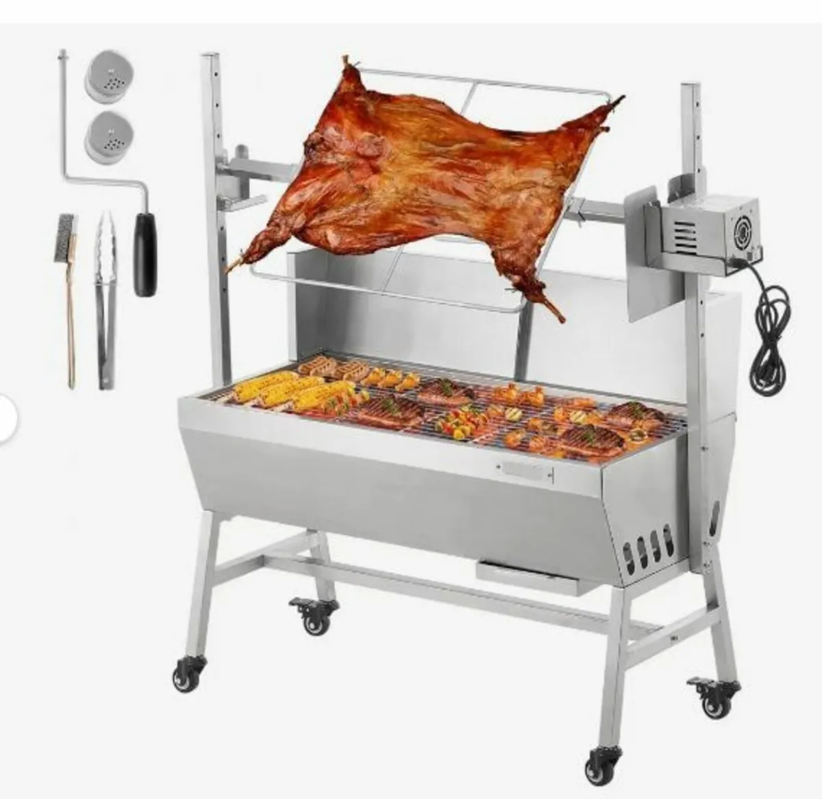 Roaster Spit Rotisserie BBQ Grill Pig Lamb - Image 3