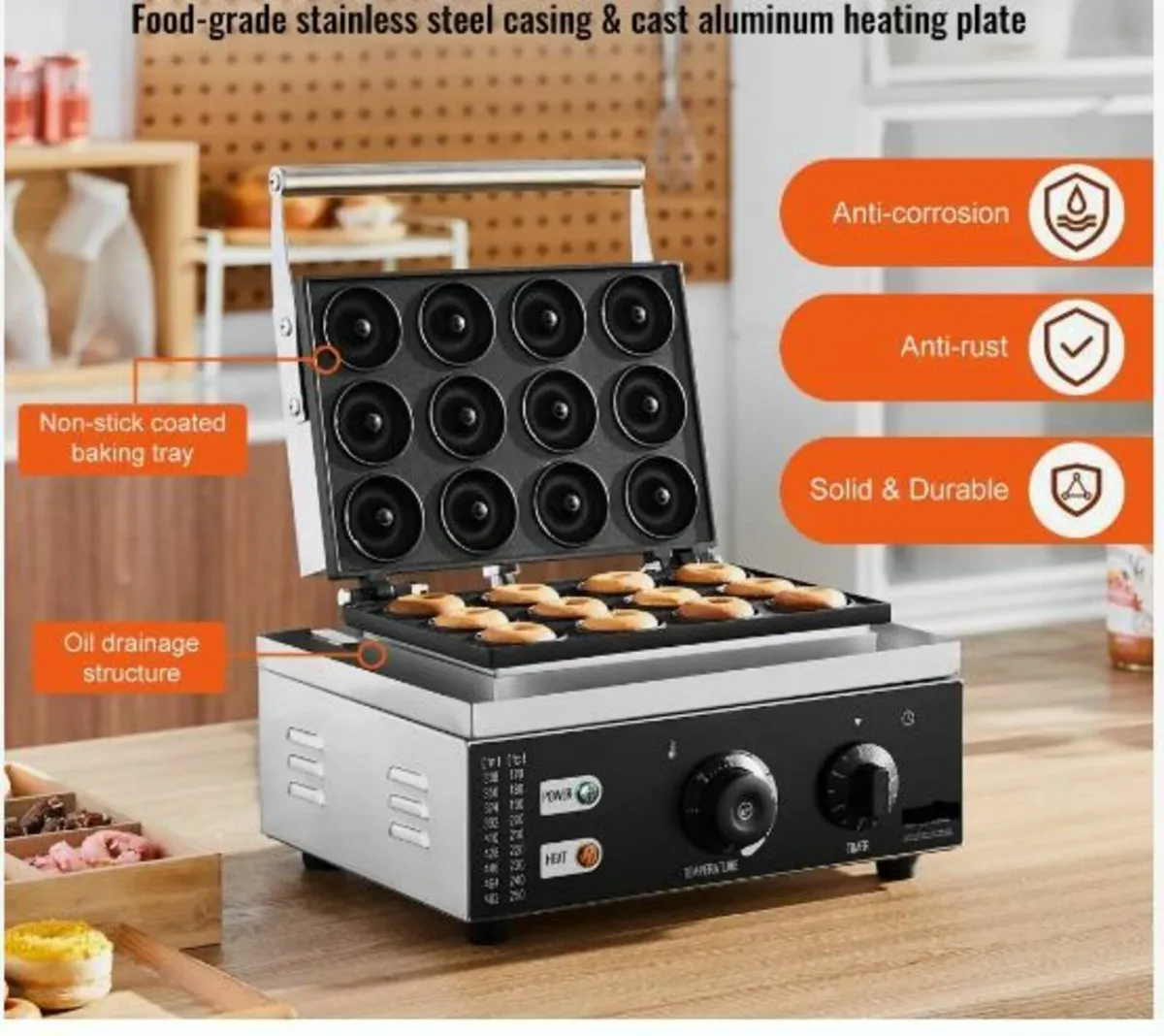 Electric Donut Maker, 1550W - Image 2
