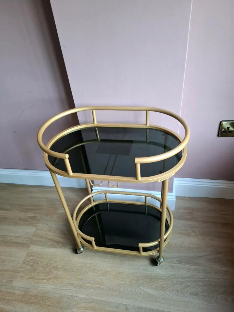 Gold Drinks Trolley - Image 1