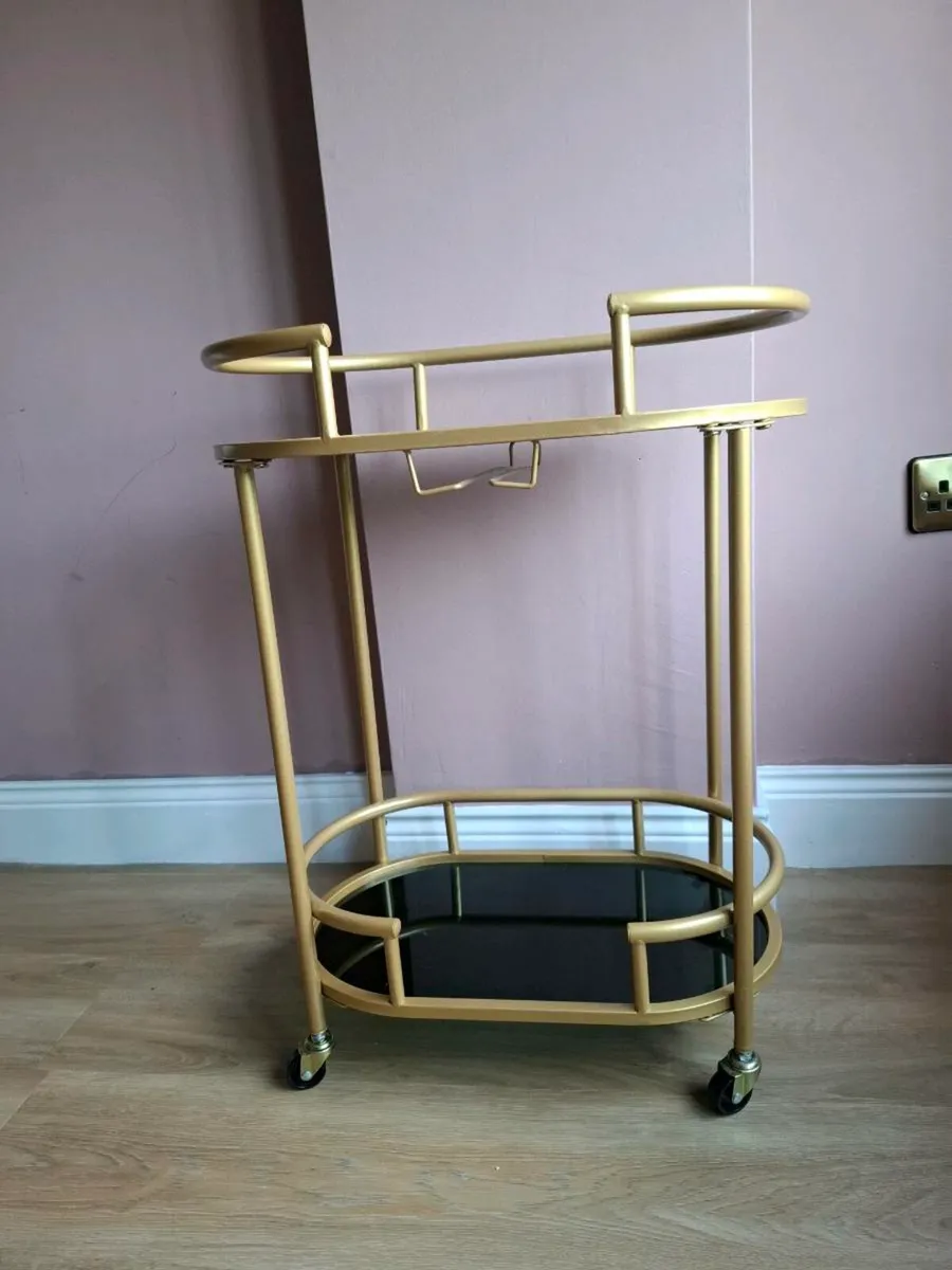 Gold Drinks Trolley - Image 2