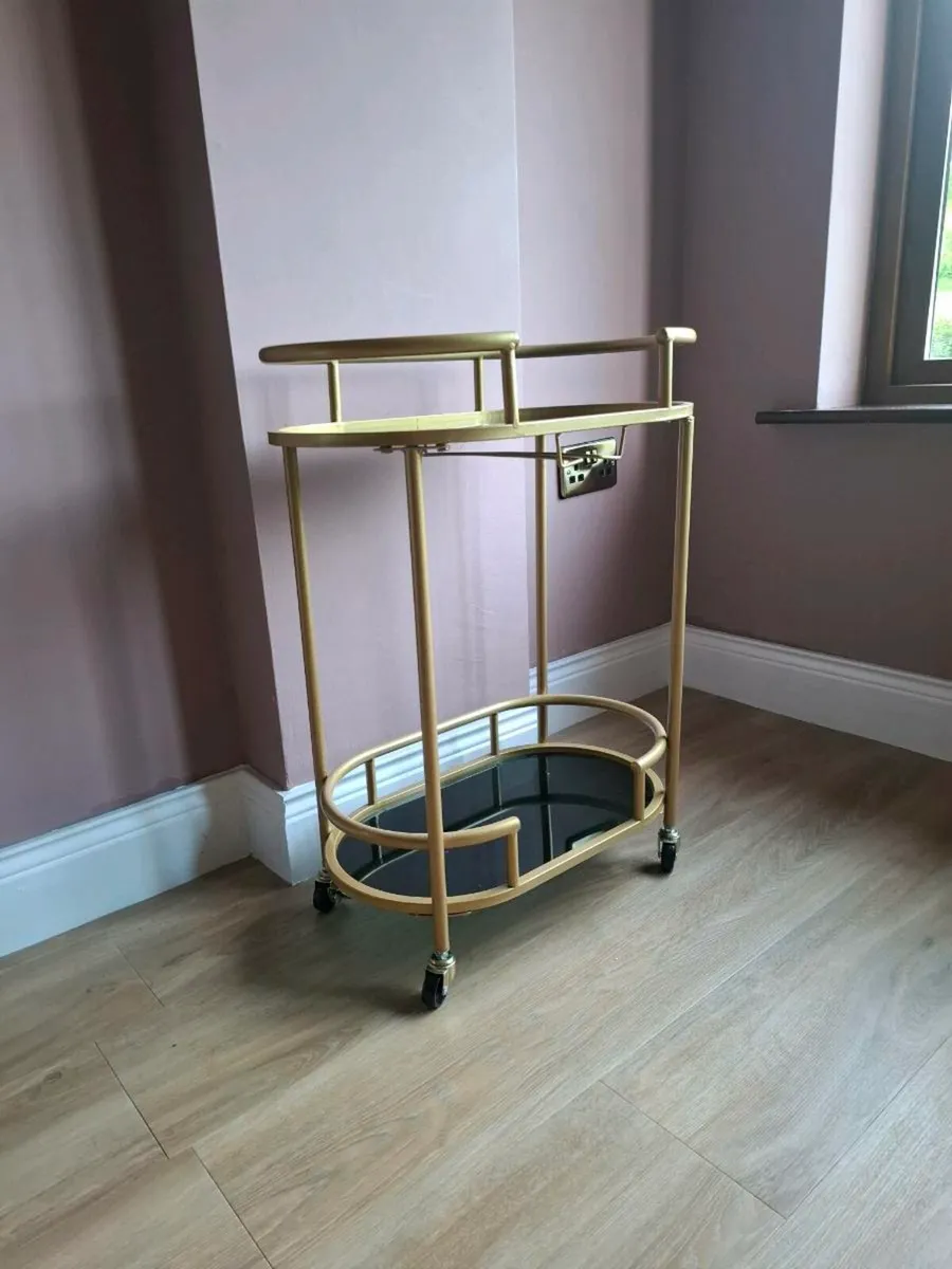 Gold Drinks Trolley - Image 3