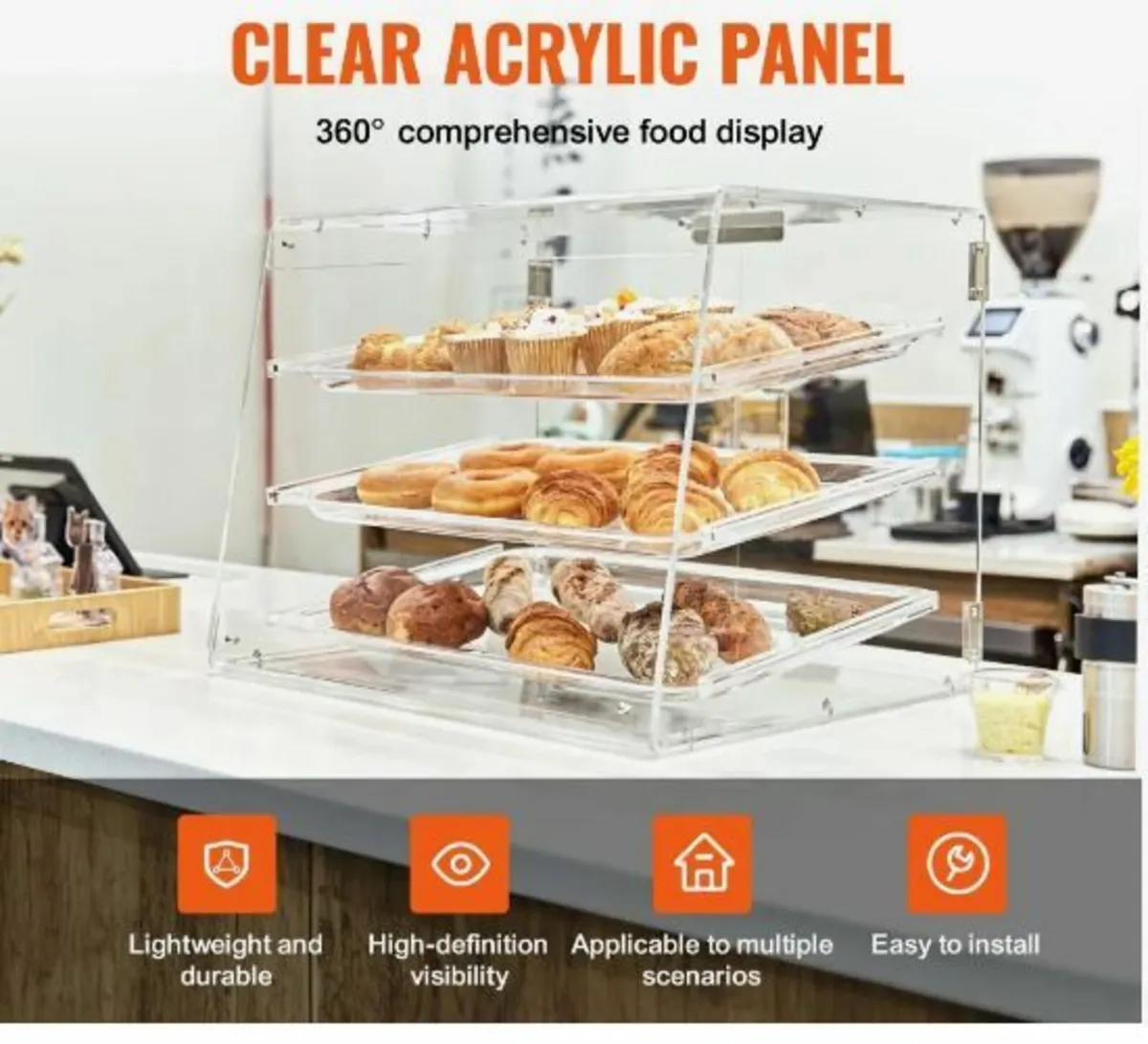 Pastry Display Case, 3-Tier Commercial - Image 2