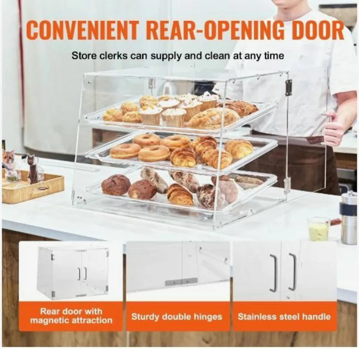 Pastry Display Case, 3-Tier Commercial - Image 4