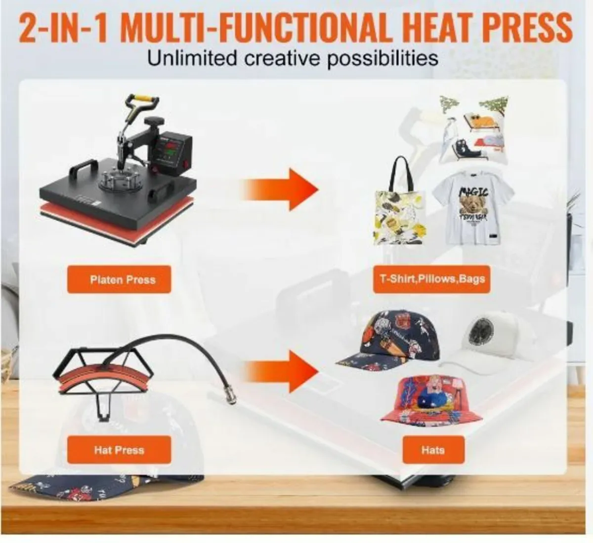 Heat Press Machine, 15x15inch / 38x38cm - Image 2