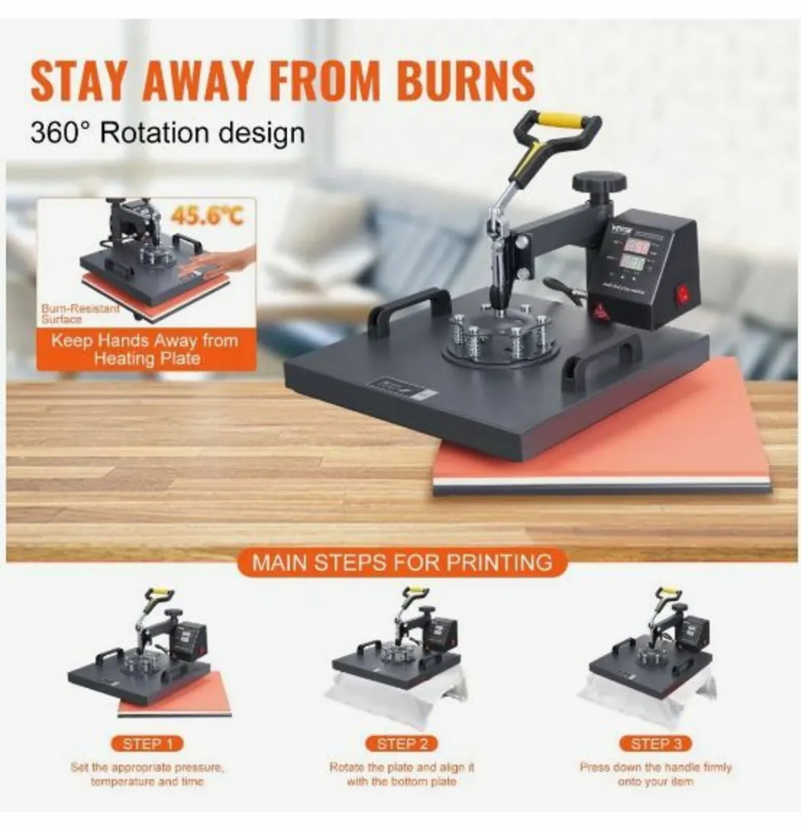 Heat Press Machine, 15x15inch / 38x38cm - Image 4