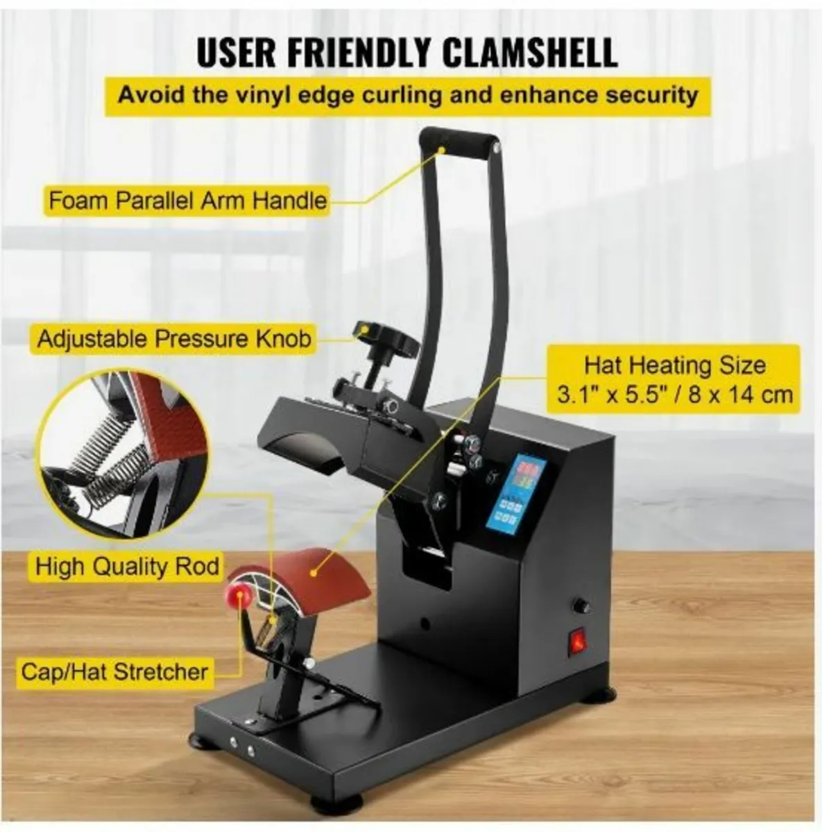 Hat Heat Press 5.5 x 3.5 inch Heat Press Machine - Image 4