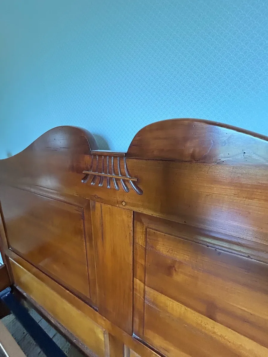 5ft 100% solid cherry Brigitte Forestier bed frame - Image 3