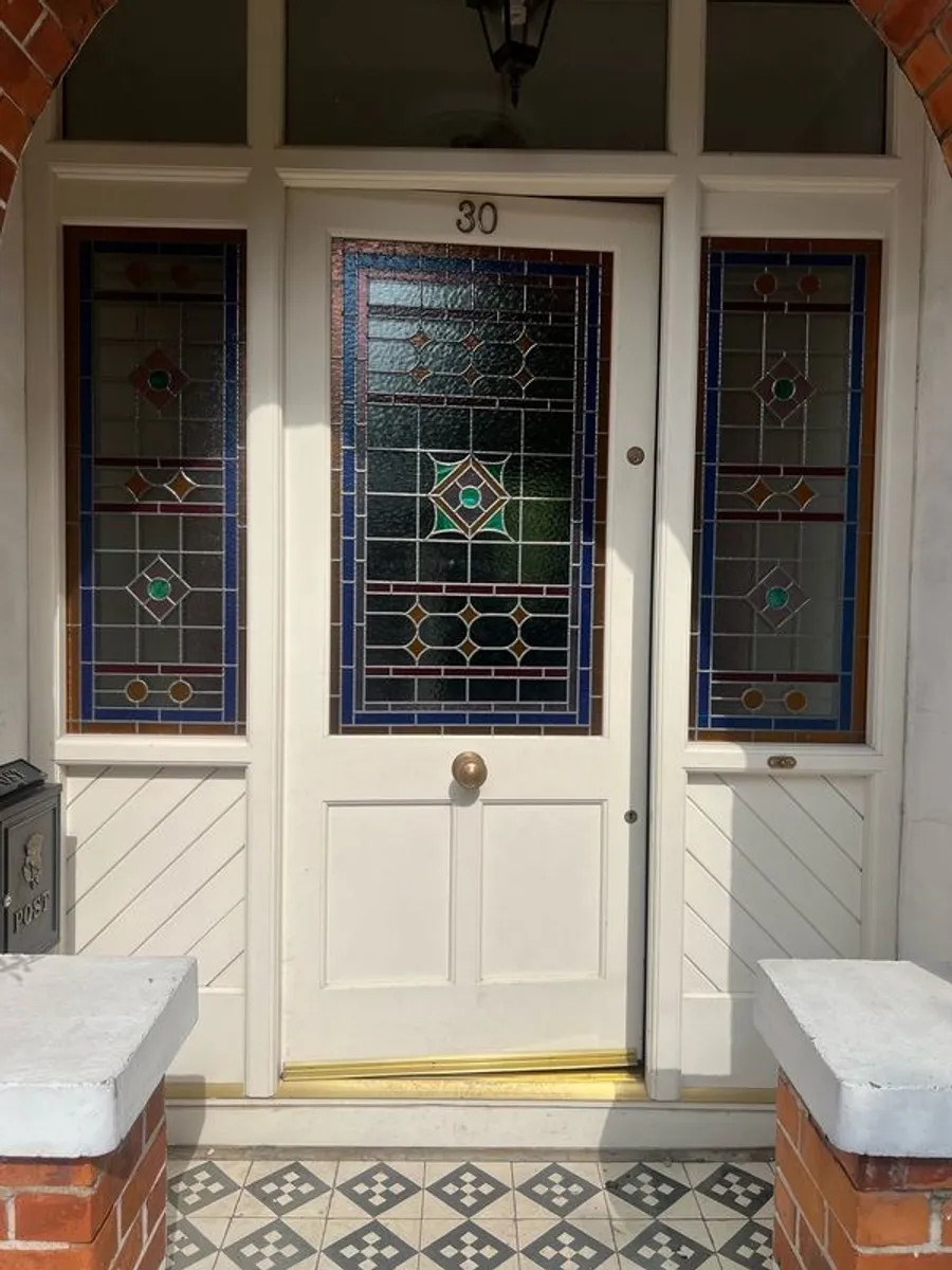 Stained glass door and windows - Image 4