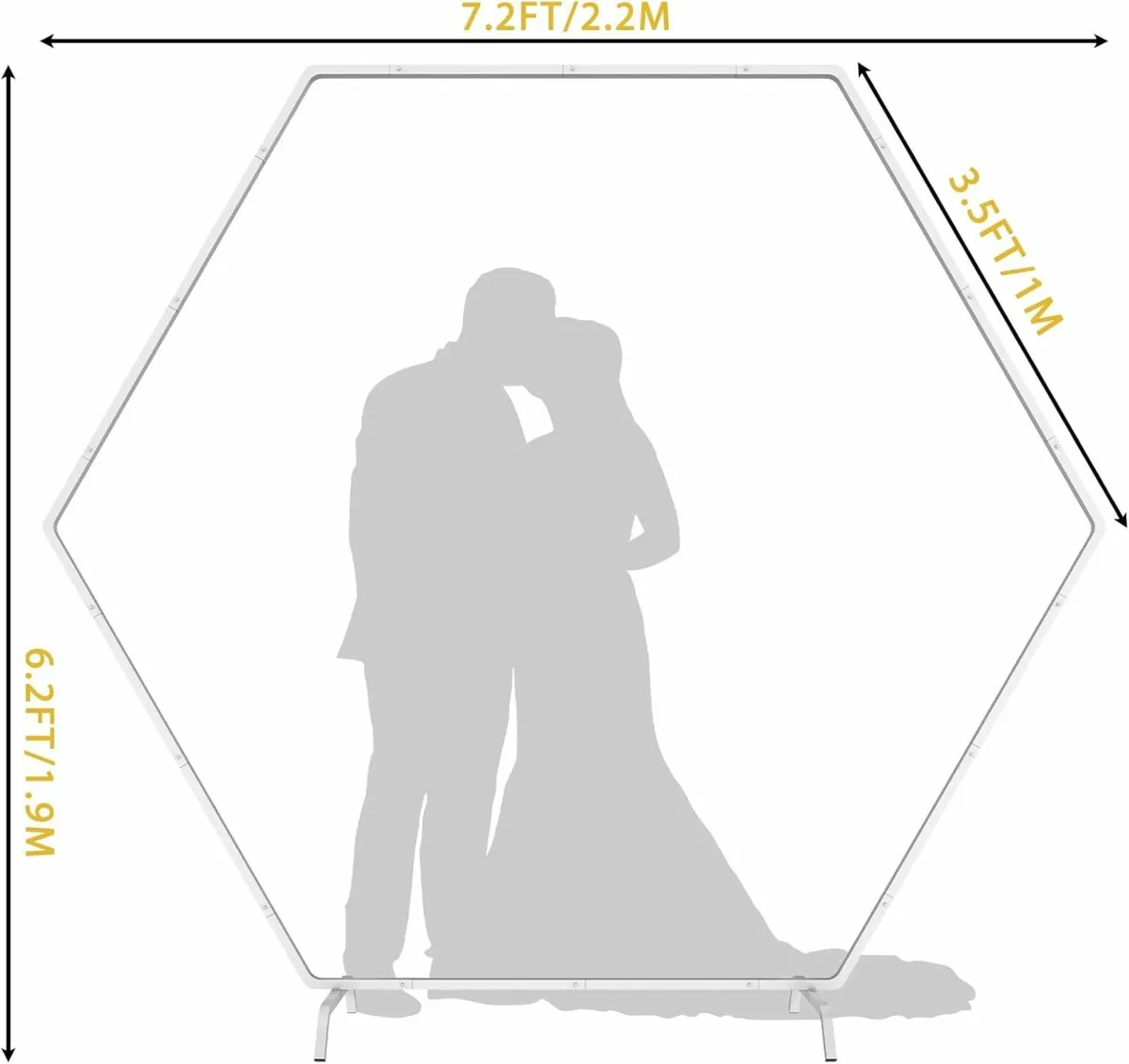 White Hexagon Wedding/Event Arch - Image 1