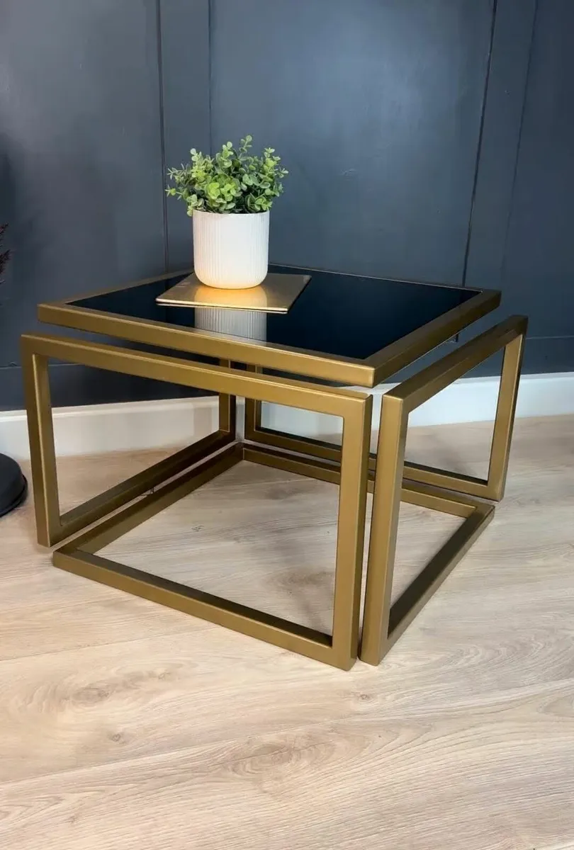 Levitas Gold Coffee Table 60x60cm – - Image 1