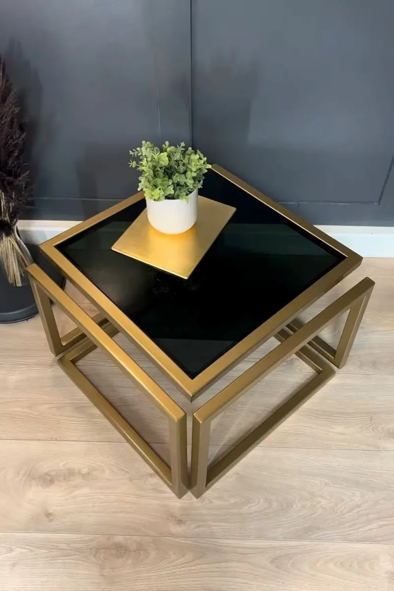 Levitas Gold Coffee Table 60x60cm – - Image 3