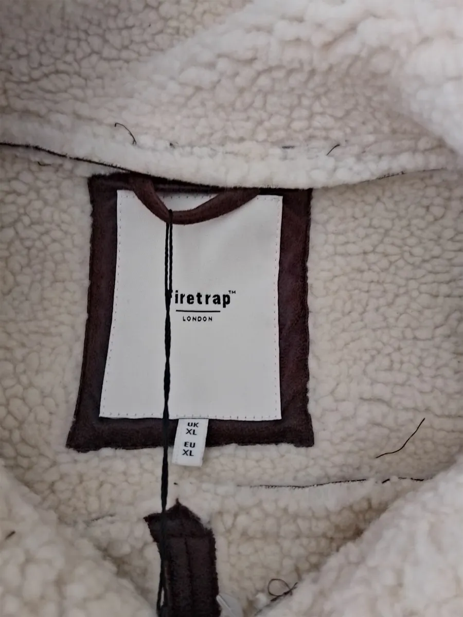 New mens XL sherpa jacket firetrap - Image 1