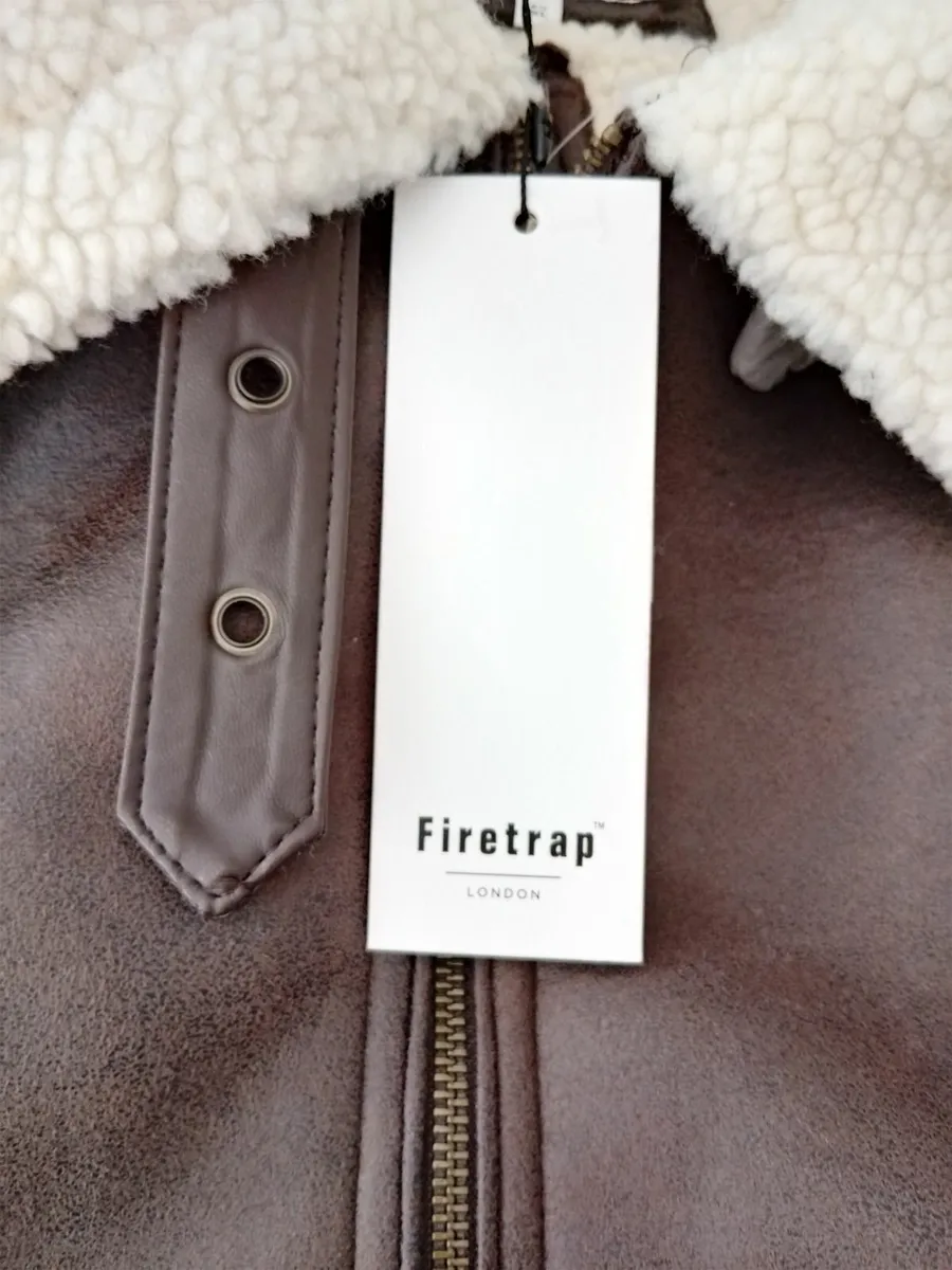 New mens XL sherpa jacket firetrap - Image 3