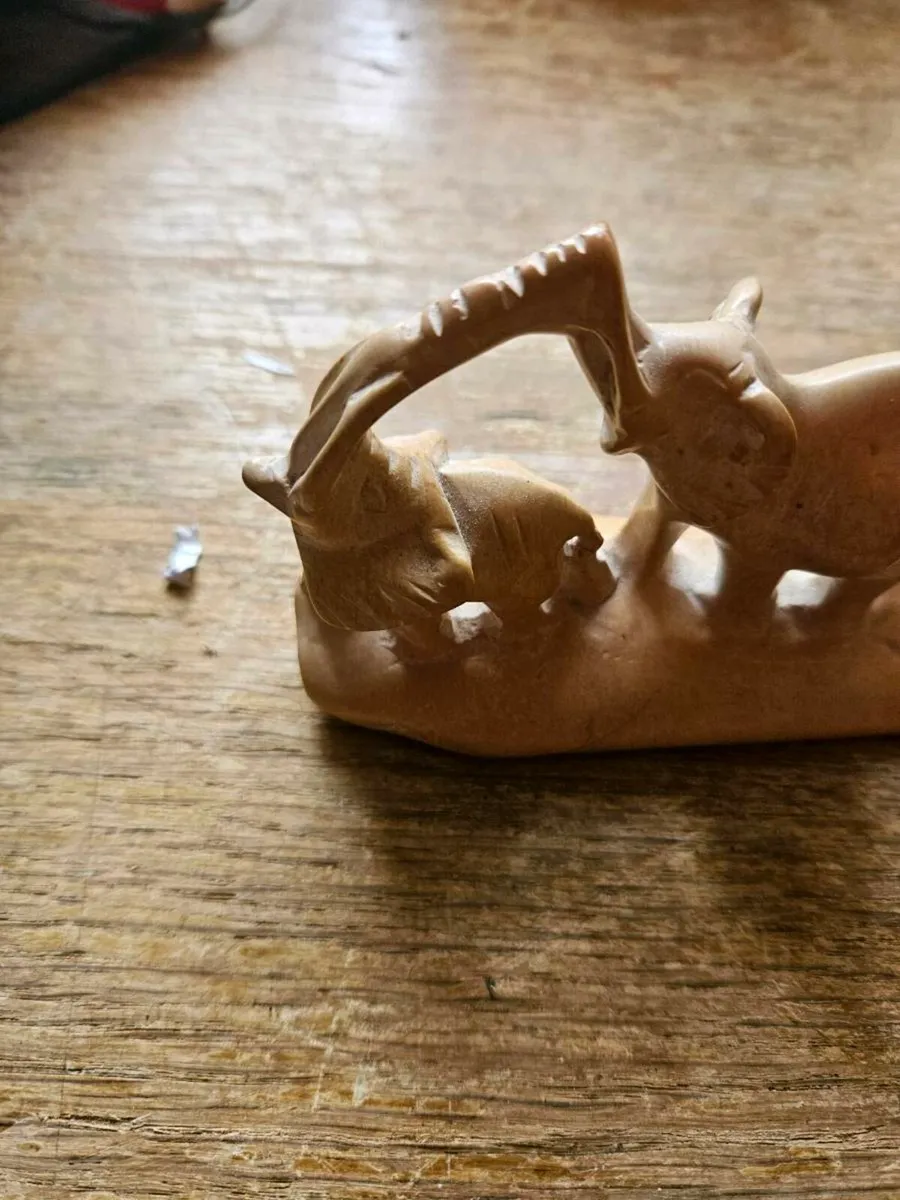 Vintage Carved Elephant Walk - Image 2