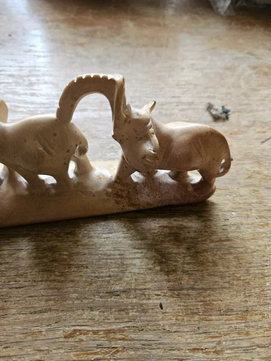 Vintage Carved Elephant Walk - Image 4