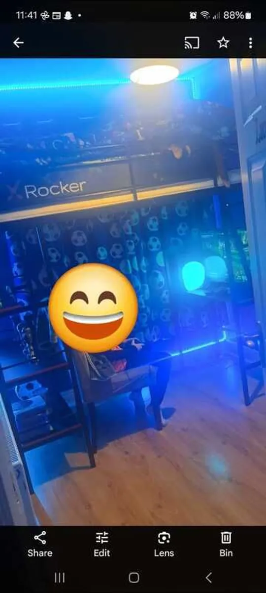 X Rocker gaming bed