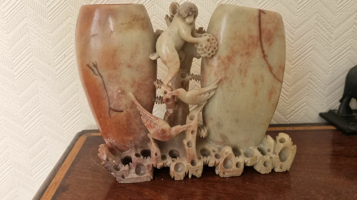 Antique Chinese Carved Soapstone - Image 2