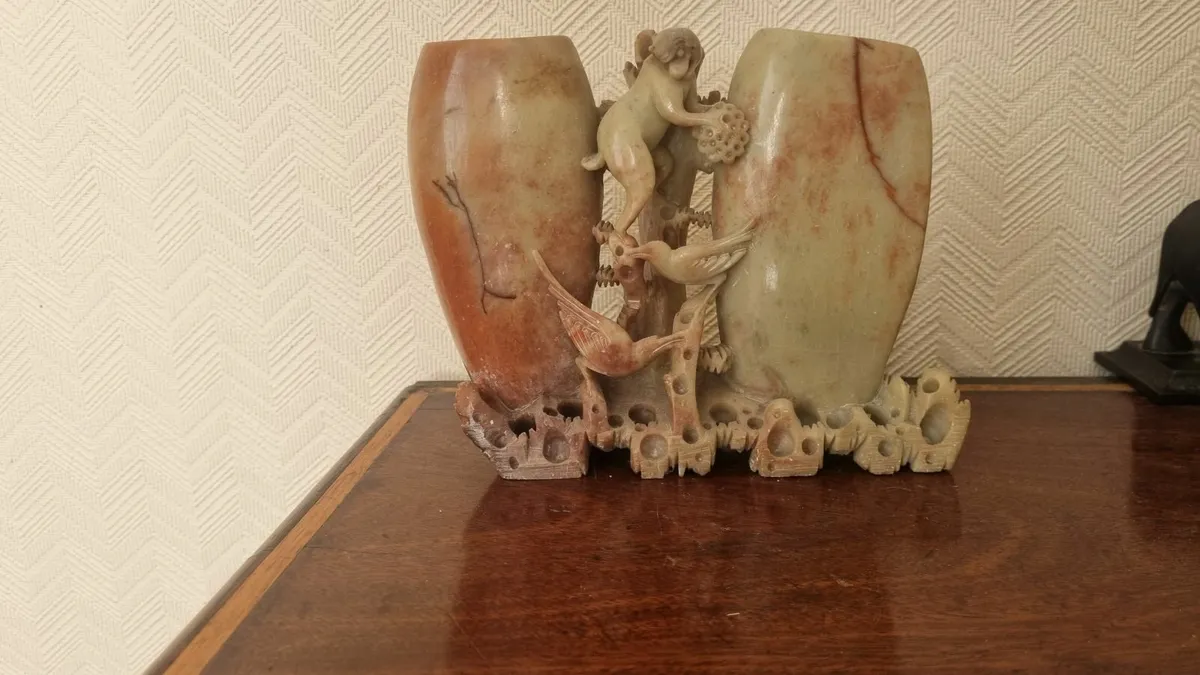 Antique Chinese Carved Soapstone - Image 1