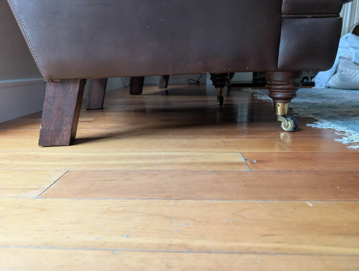 FREE! Two leather wingback chairs - Image 2