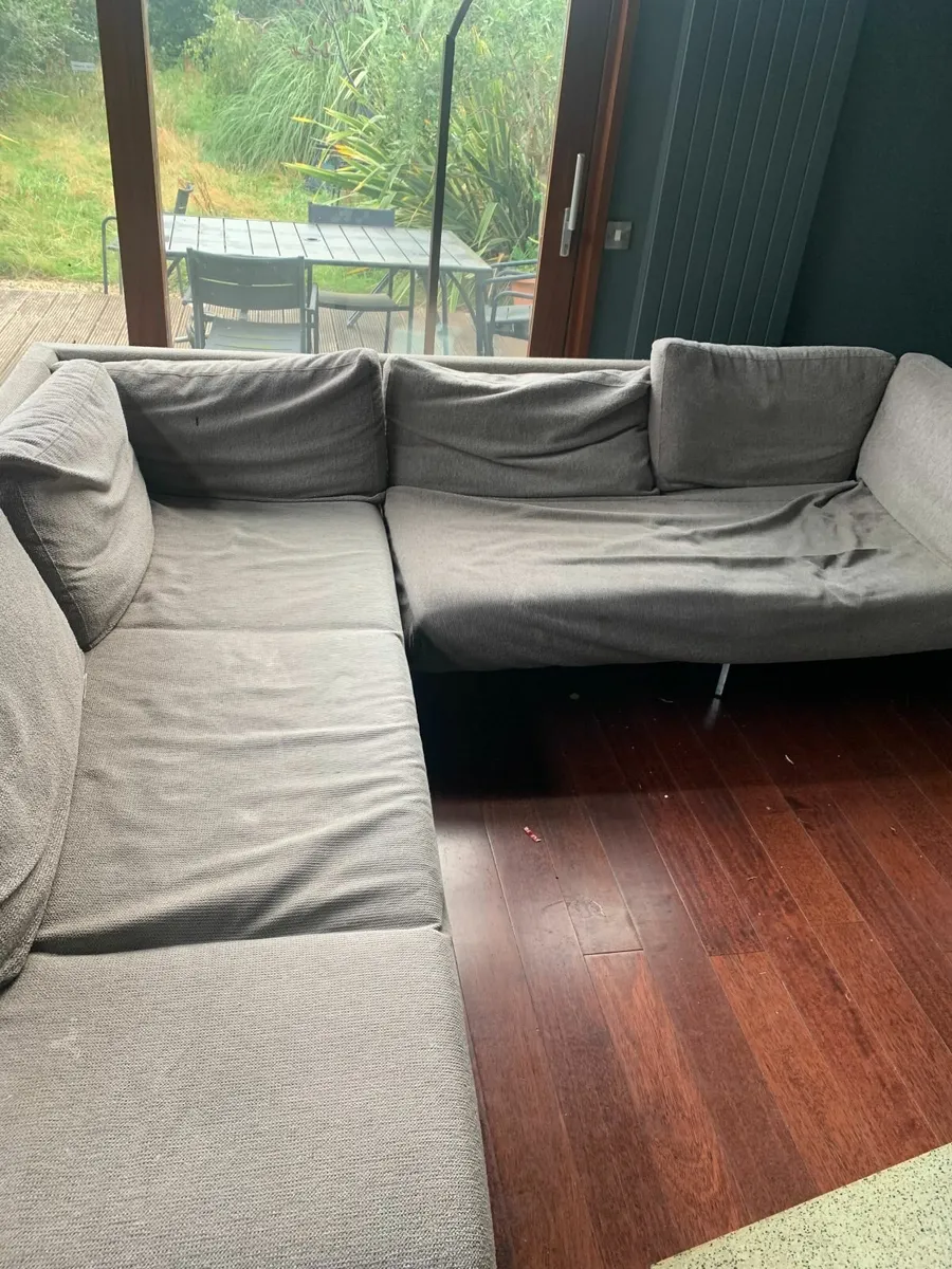 l-shaped grey couch - Image 1