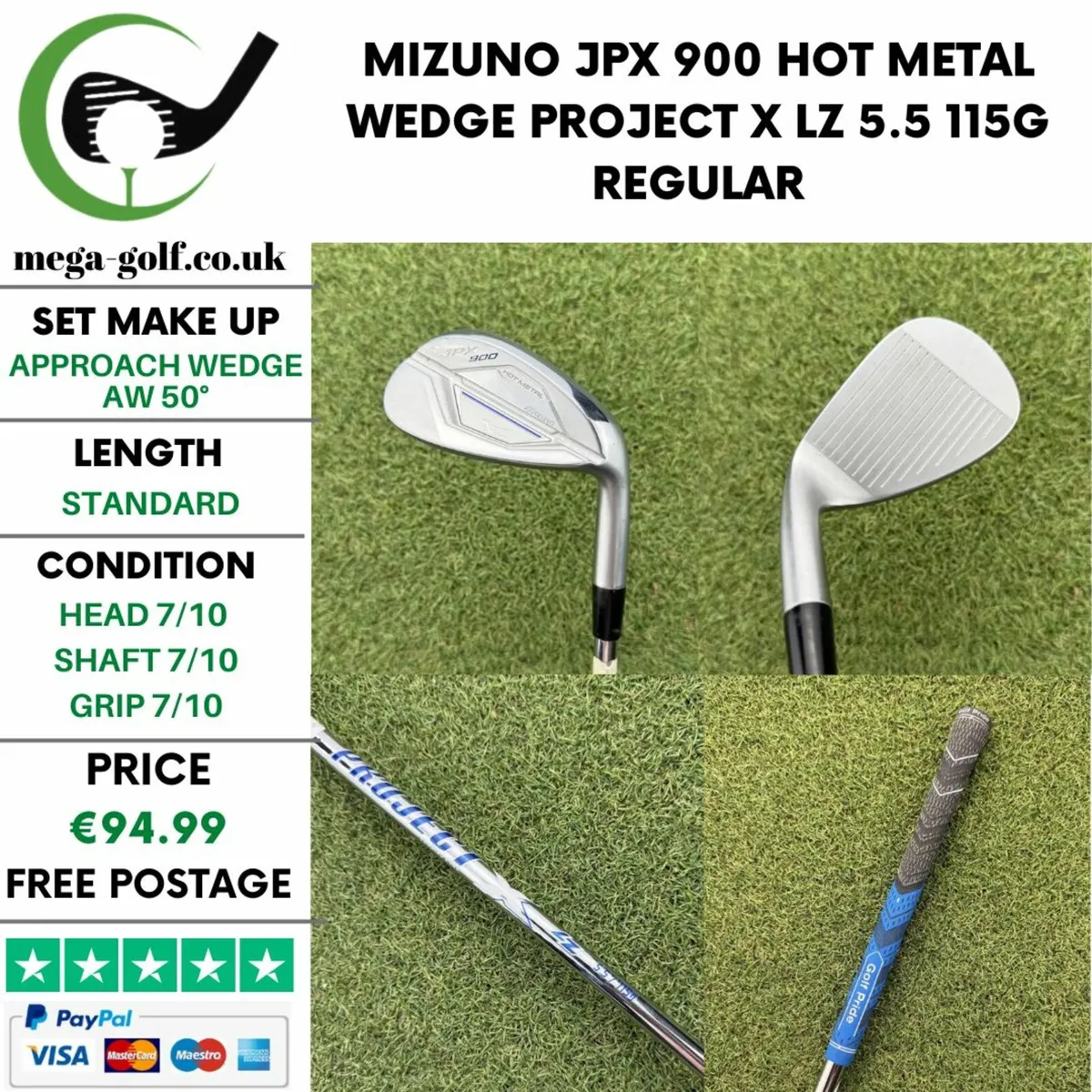 MIZUNO JPX 900 HOT METAL WEDGE AW 50° / REGULAR - Image 1