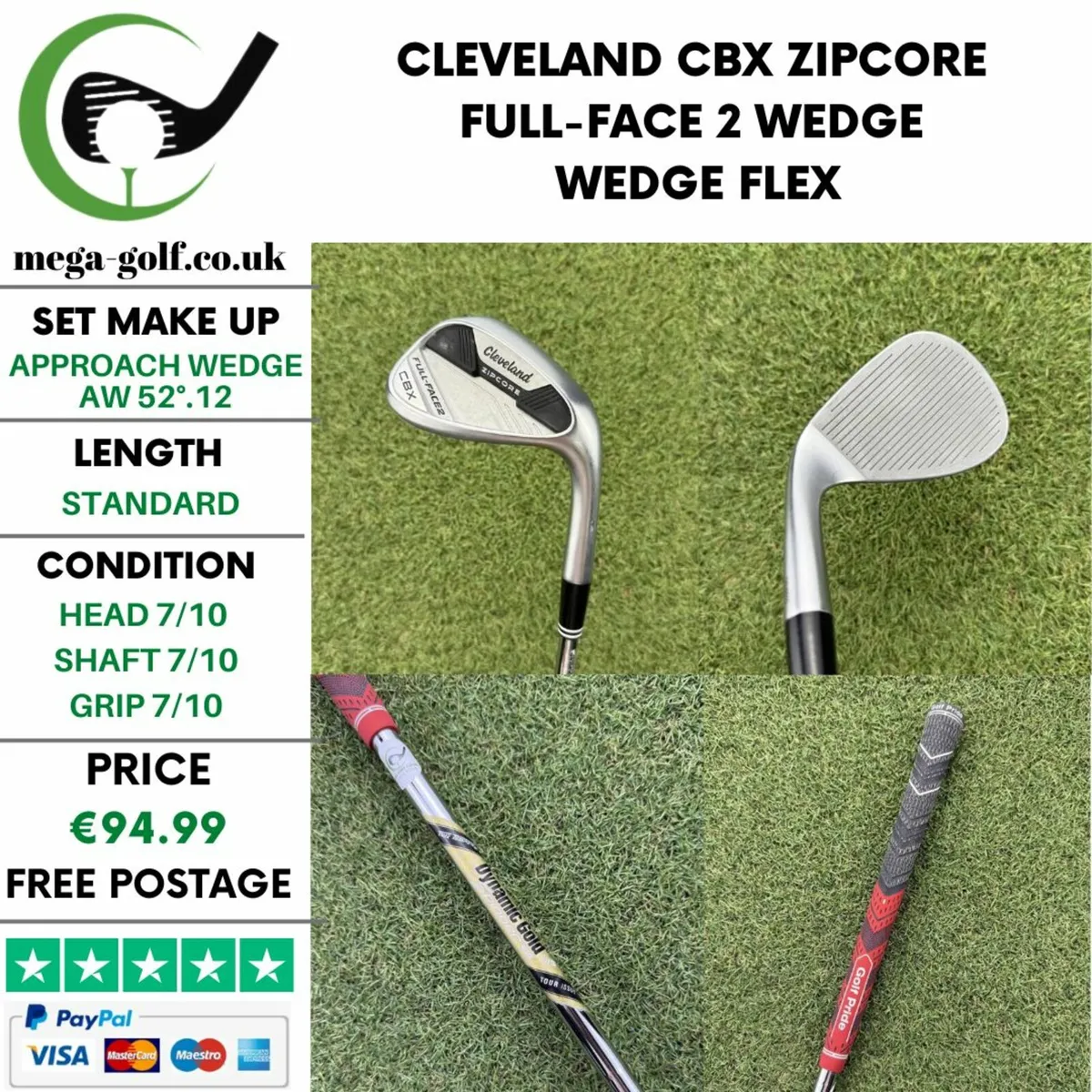 CLEVELAND CBX ZIPCORE FULL-FACE 2 WEDGE AW 52°.12 - Image 1