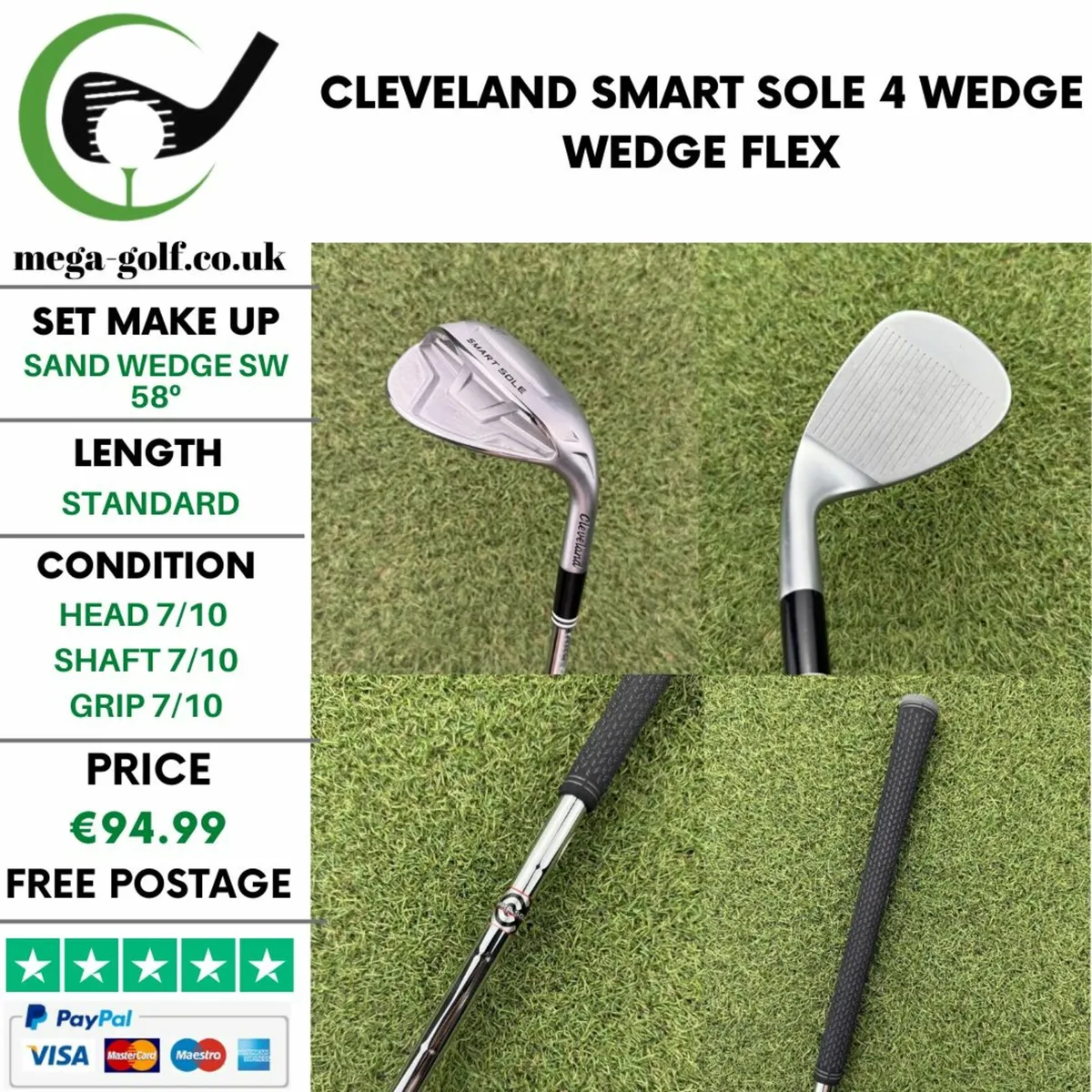 CLEVELAND SMART SOLE 4 WEDGE SW 58º / WEDGE FLEX - Image 1