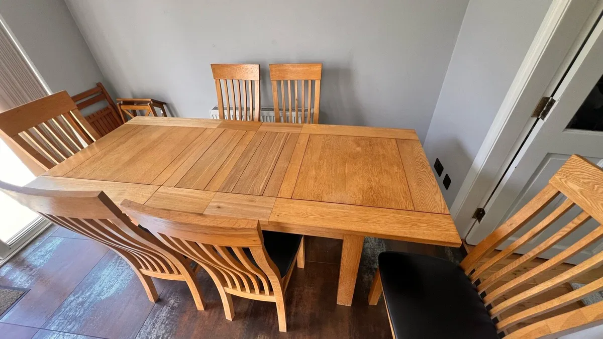 Kitchen table solid oak - Image 4