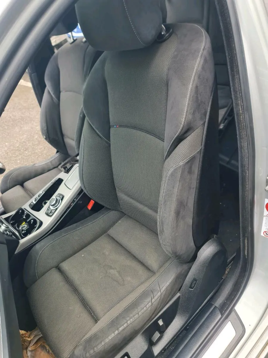 BMW F10 BLACK ALCANTARA MSPORT SEATS INTERIOR - Image 3
