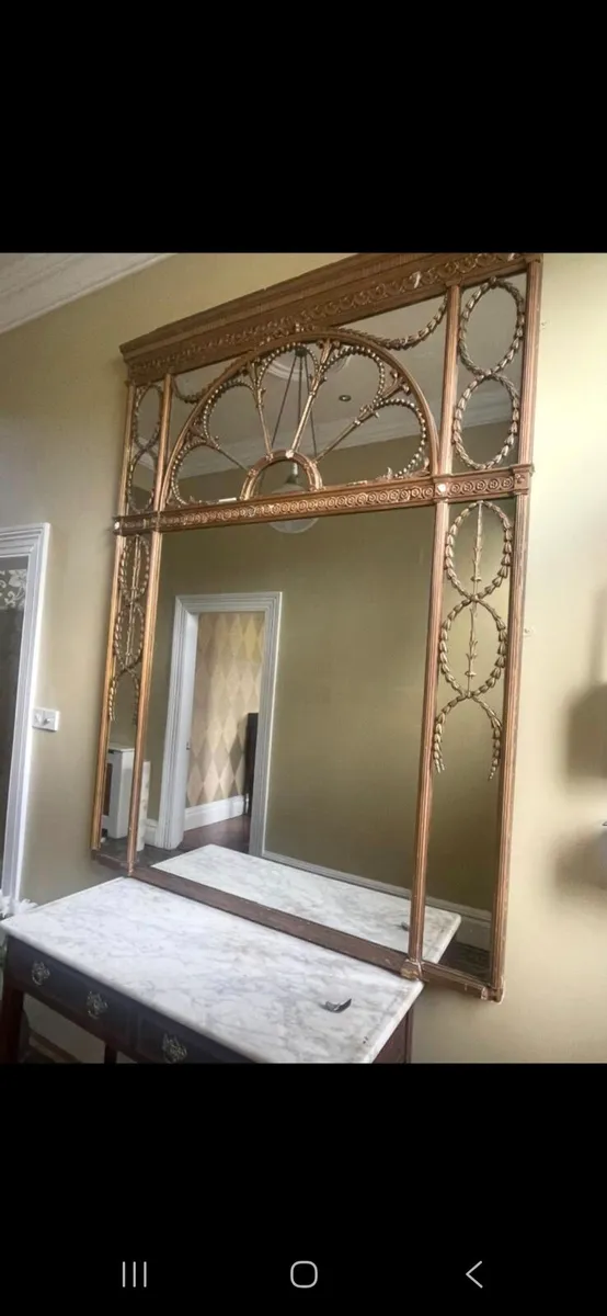 Large Antique Mirror - Image 2