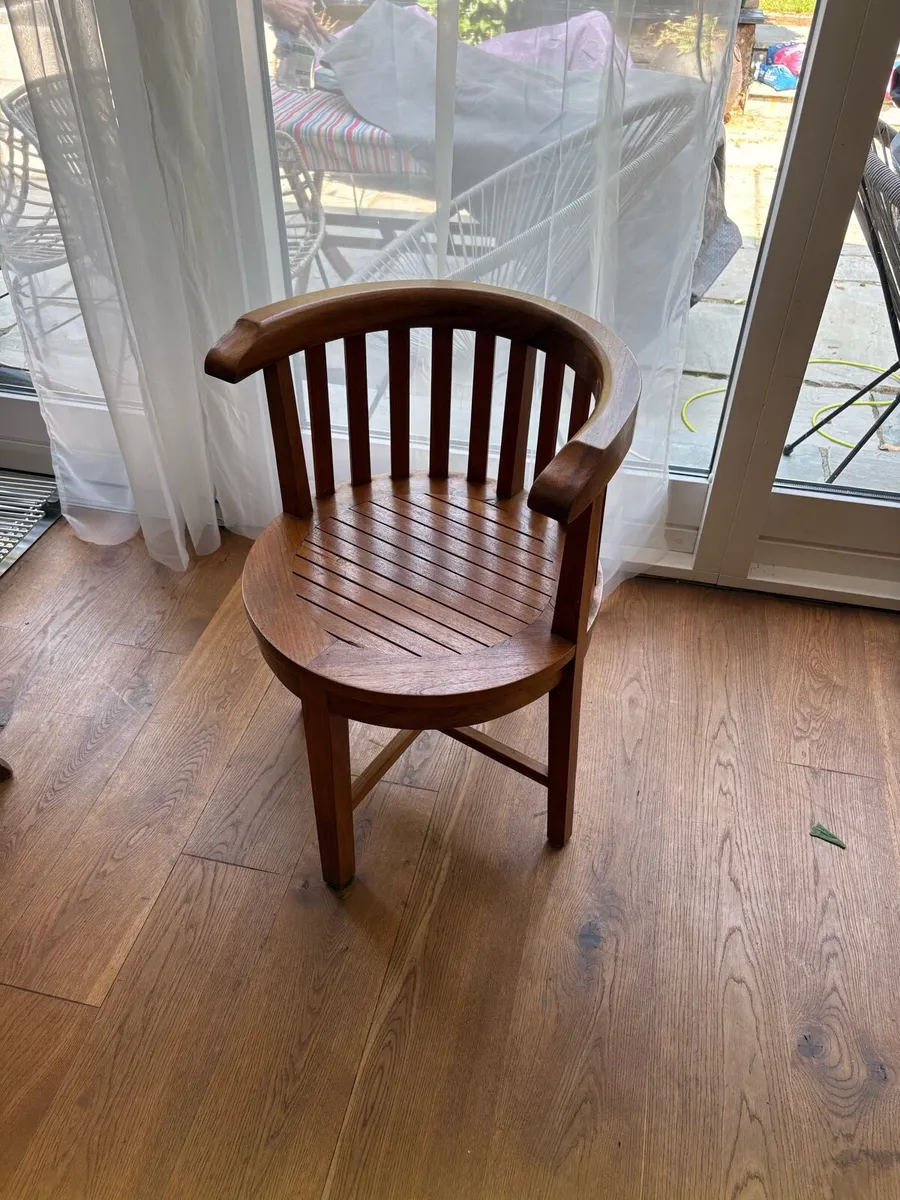 Antique teak chair - Image 1