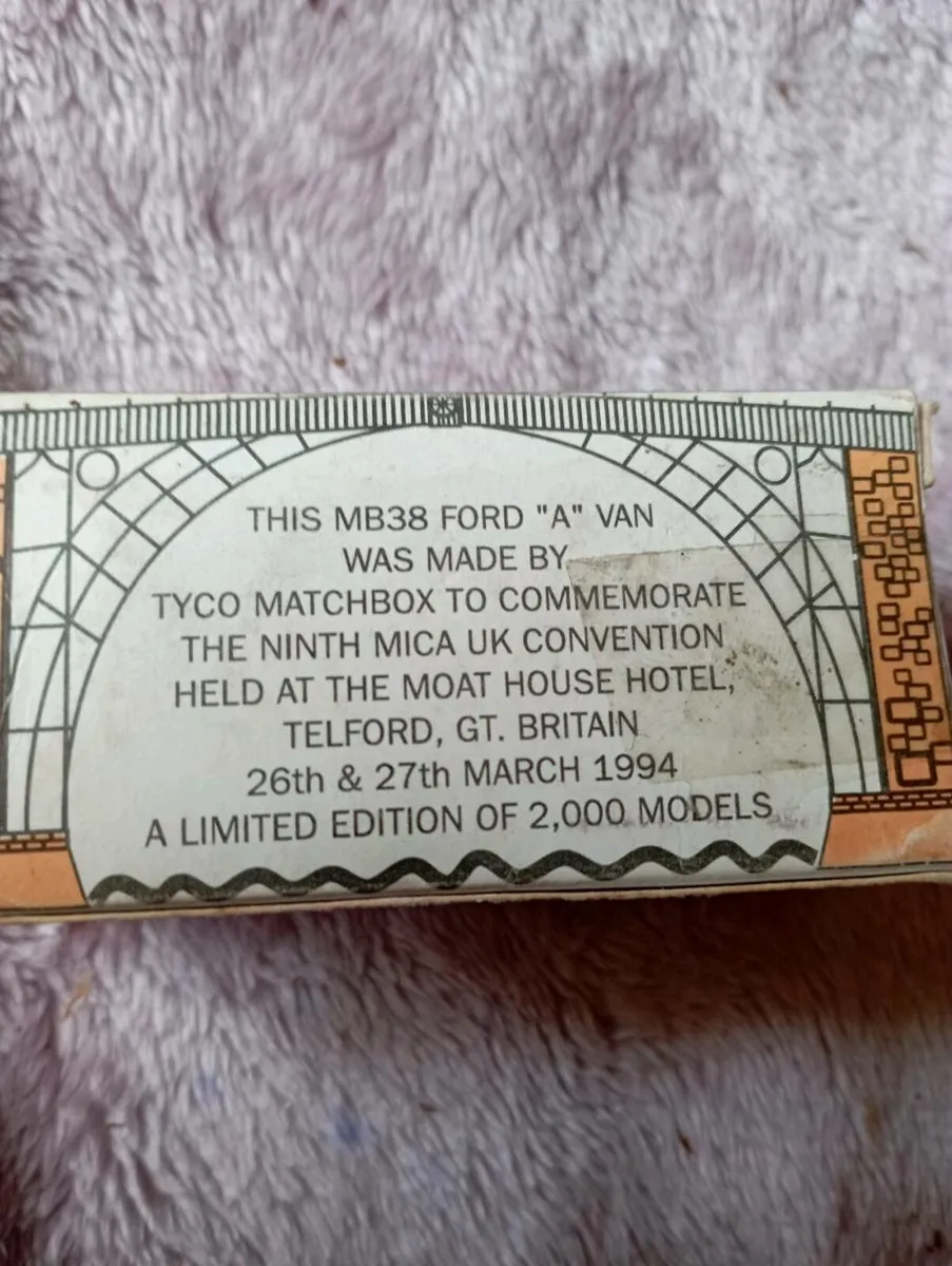 LIMITED EDITION MATCHBOX FORD MODLE - Image 2