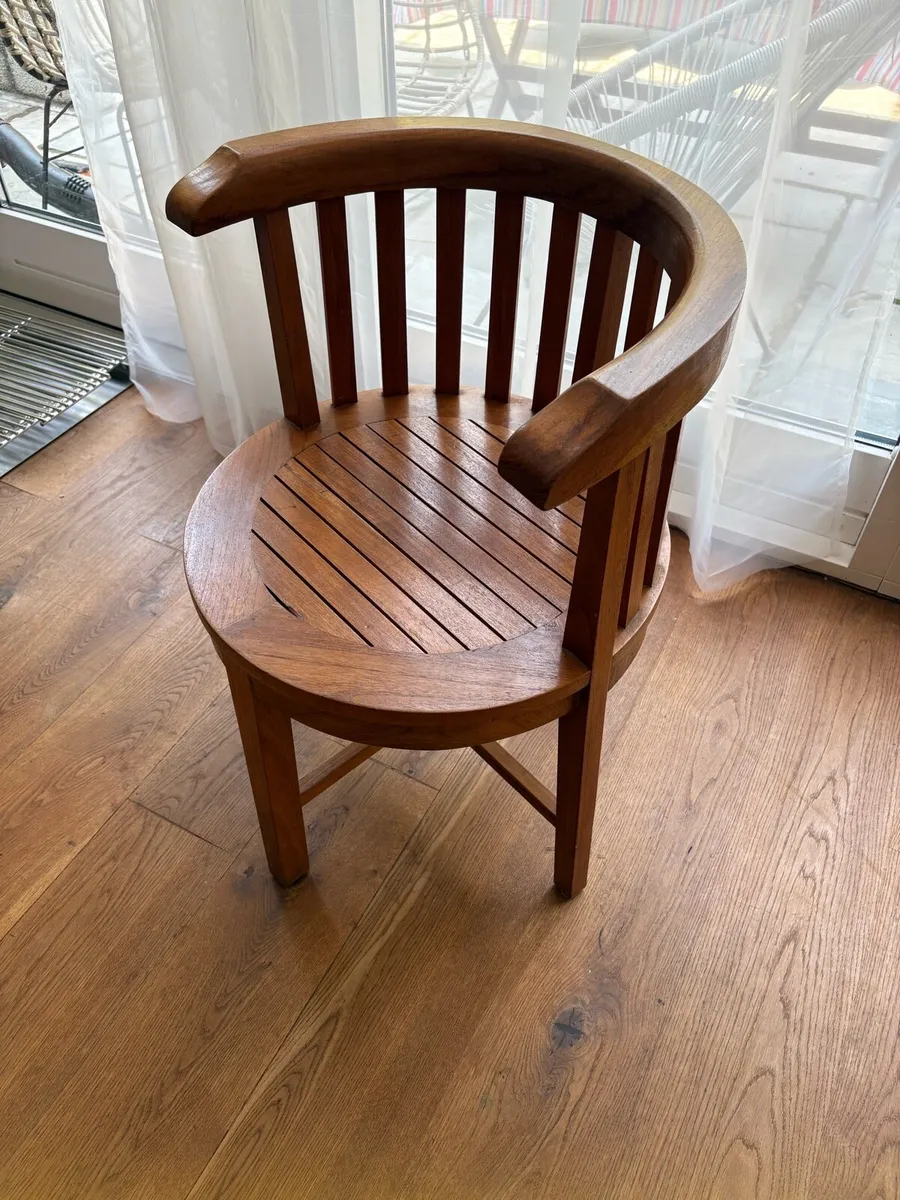 Antique teak chair - Image 2