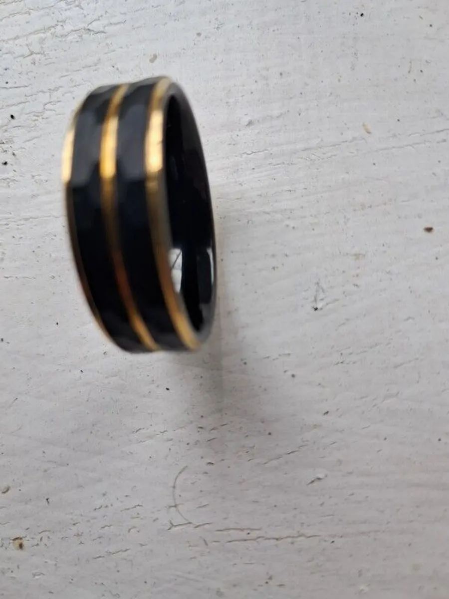 Gents onyx black ring. - Image 2