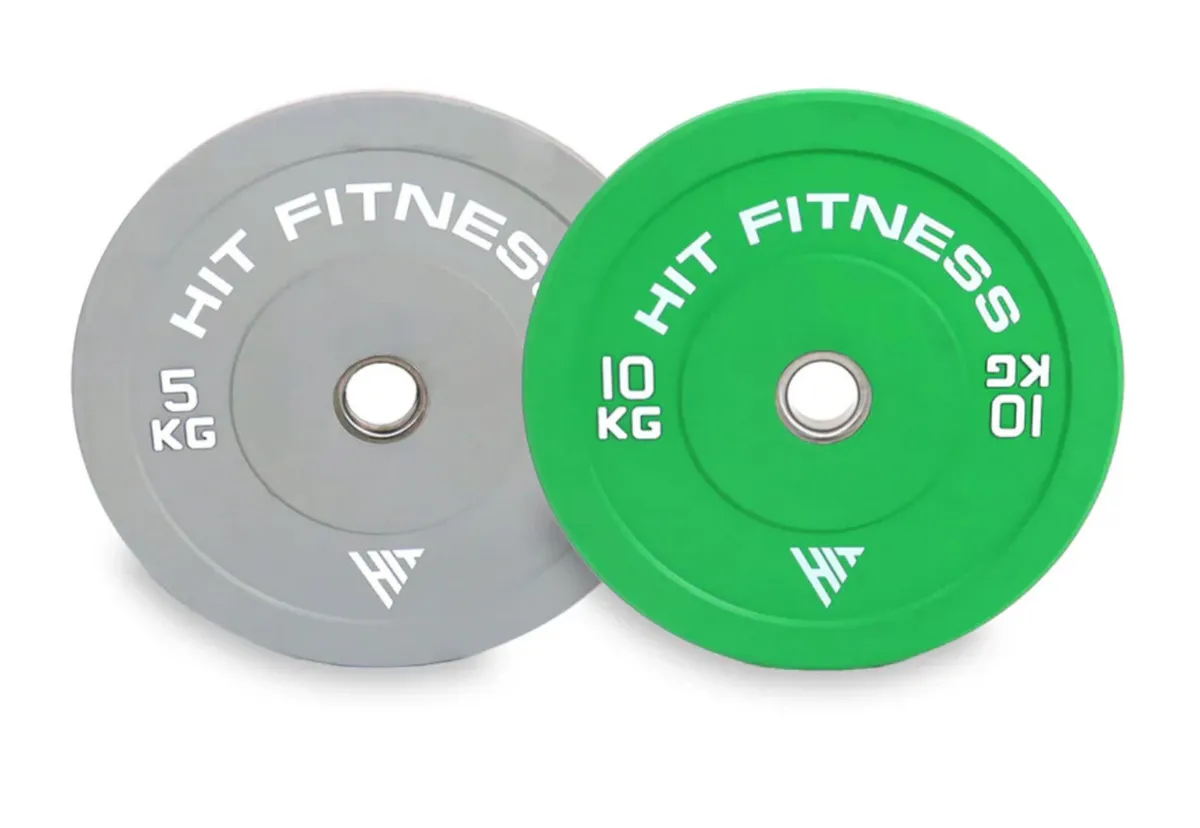Olympic Barbell, Plates, Rack, Dumbbells, & Bench - Image 4