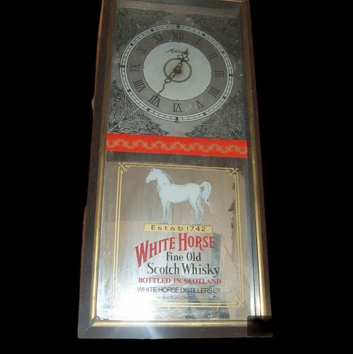 Vintage 'White Horse' Mirror Clock - Image 1