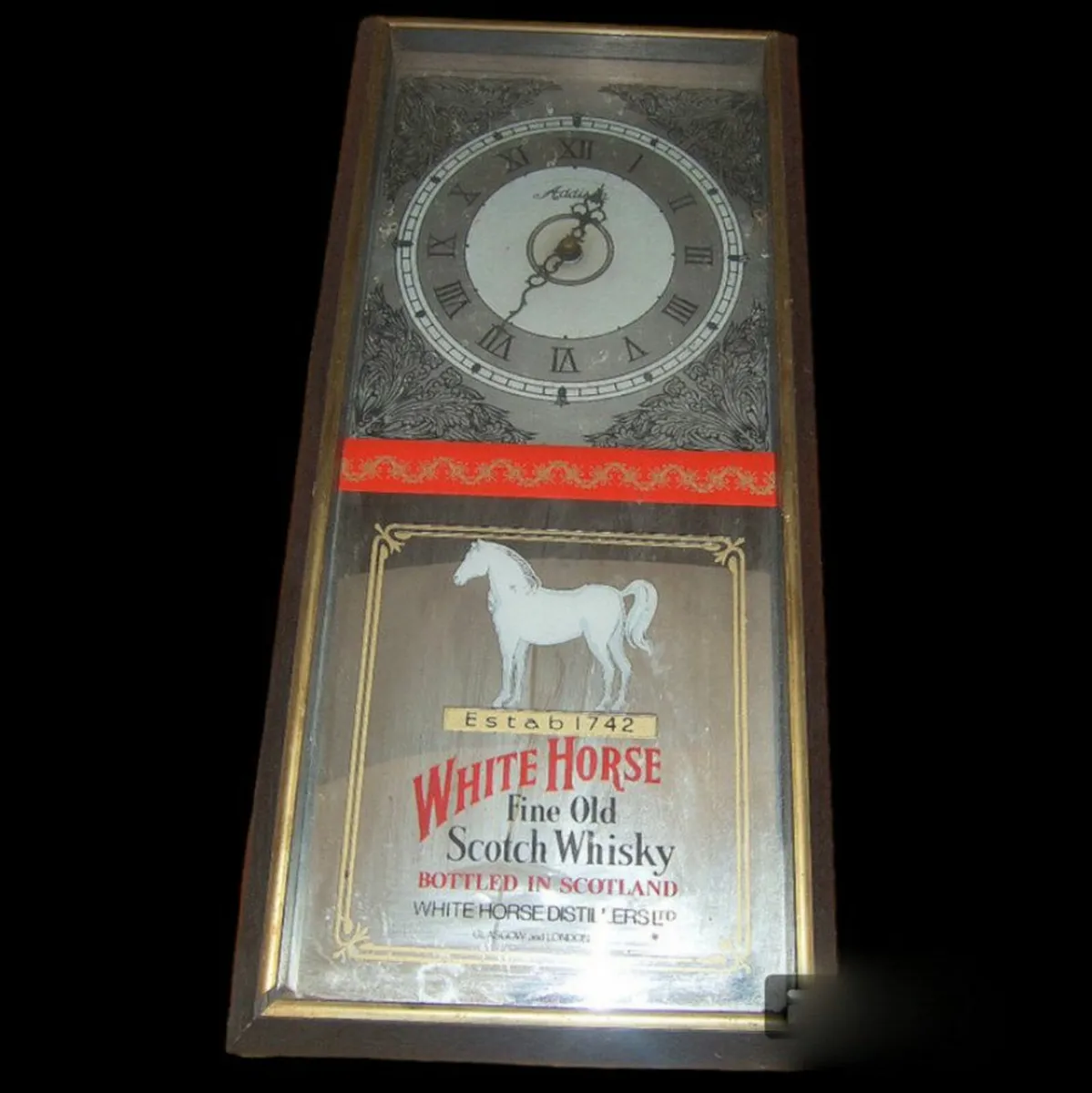 Vintage 'White Horse' Mirror Clock - Image 3