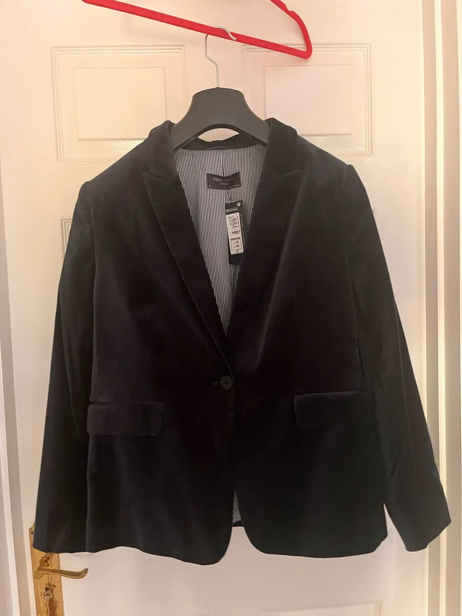 Navy Velvet Jacket - Image 1