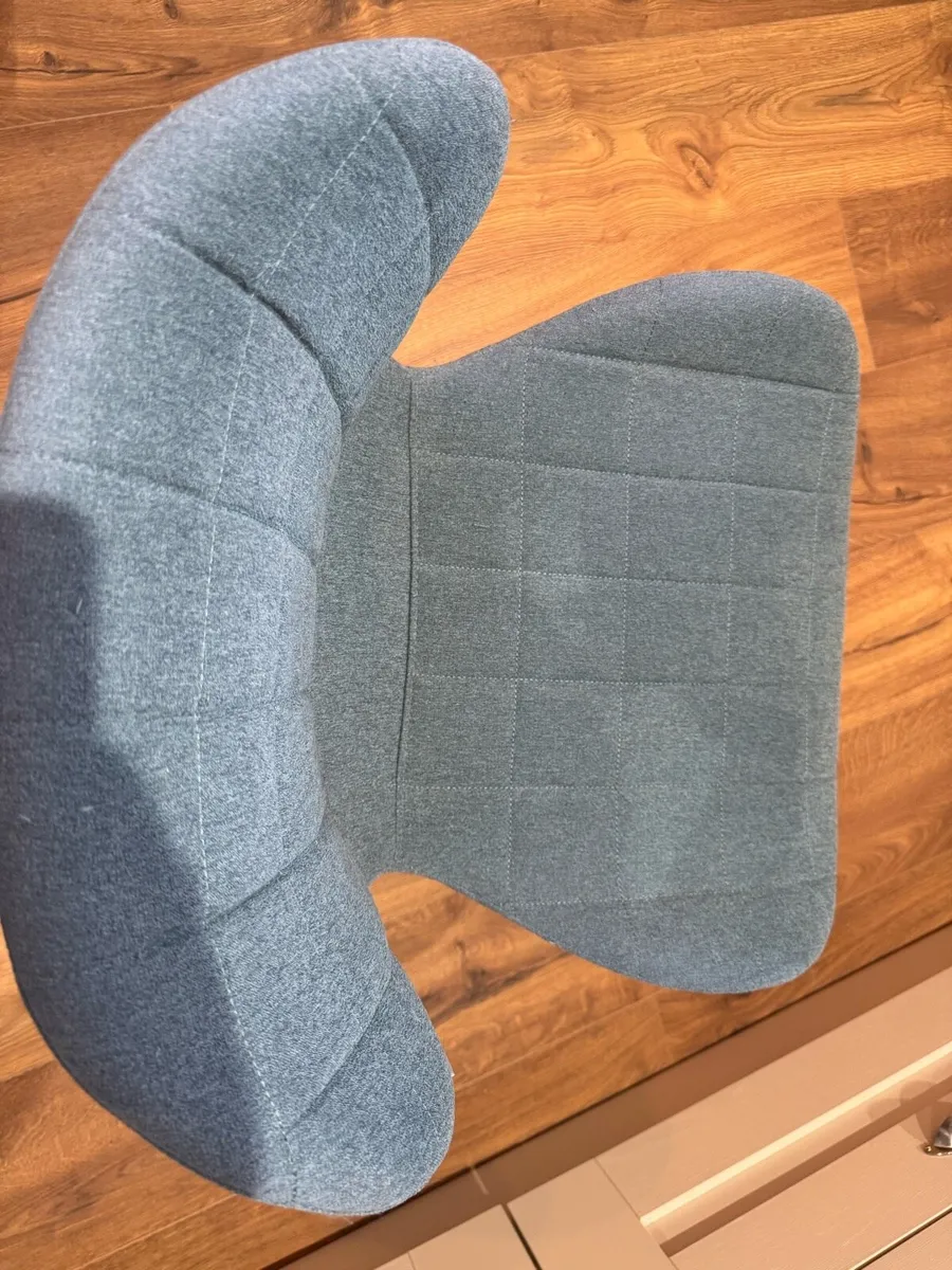 2 teal blue dining chairs - Image 2