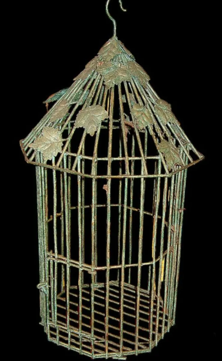 Substantial Metal/Verdigris Bird Cage - Image 1