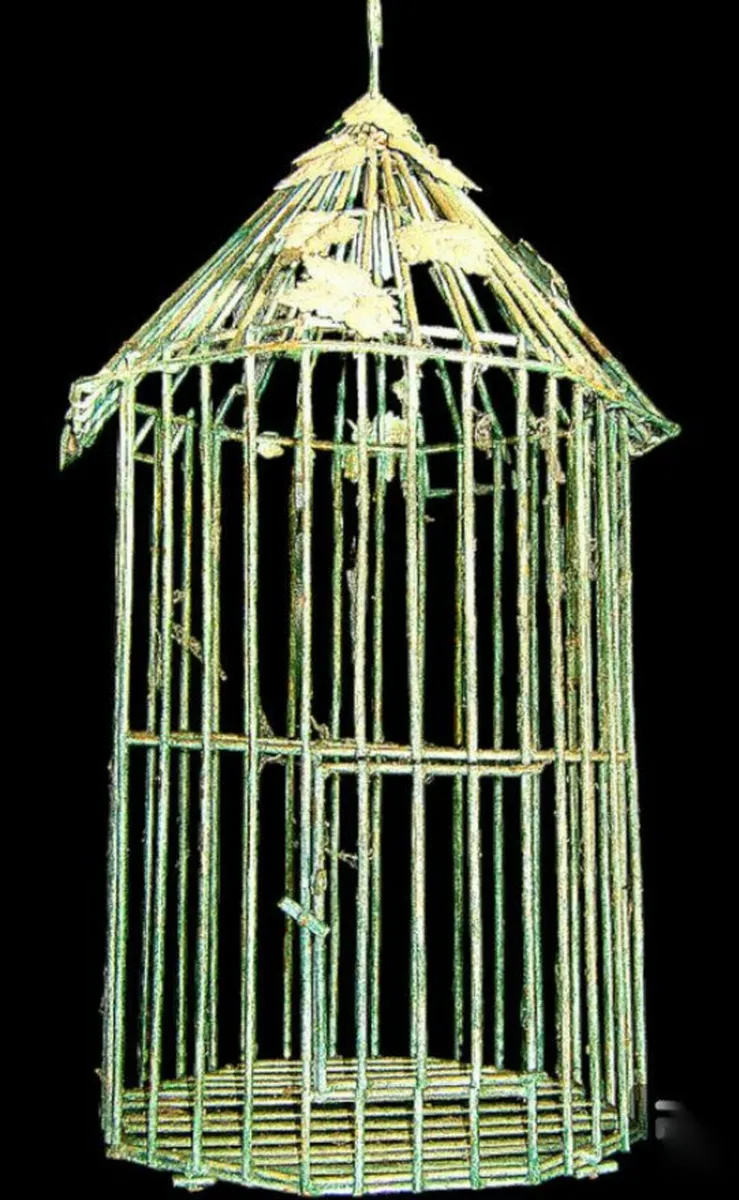 Substantial Metal/Verdigris Bird Cage - Image 2
