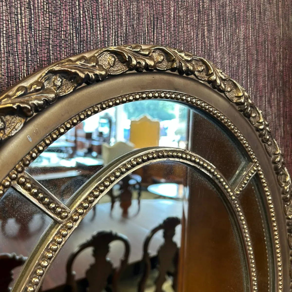 Fabulous oval shaped segmented wall mirror - Image 3