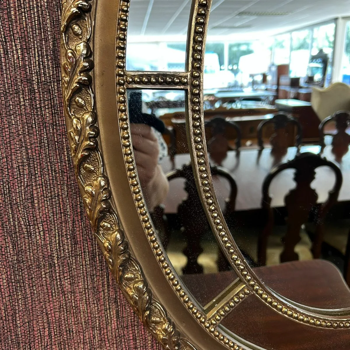 Fabulous oval shaped segmented wall mirror - Image 4
