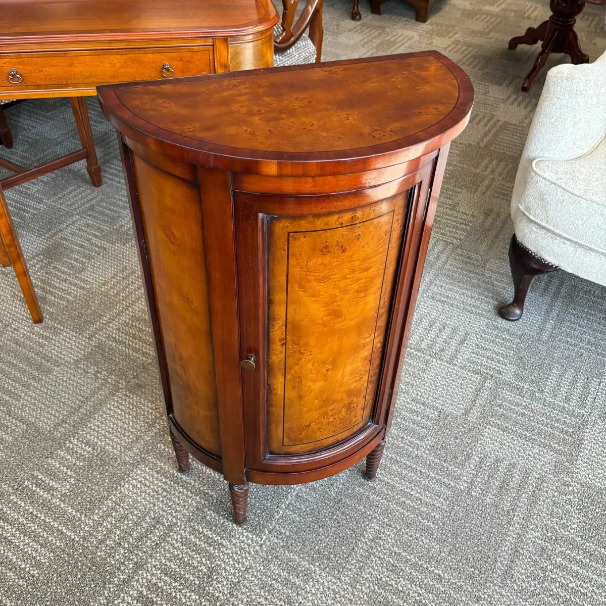 Fabulous demi lune rosewood side cabinet - Image 1