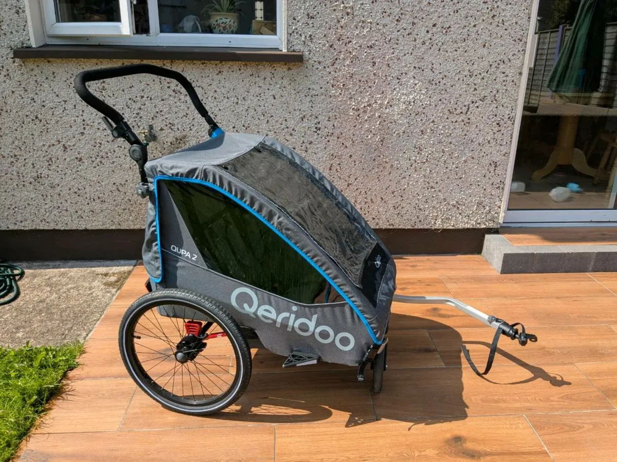 Bike trailer and stroller for 2 children - Image 1