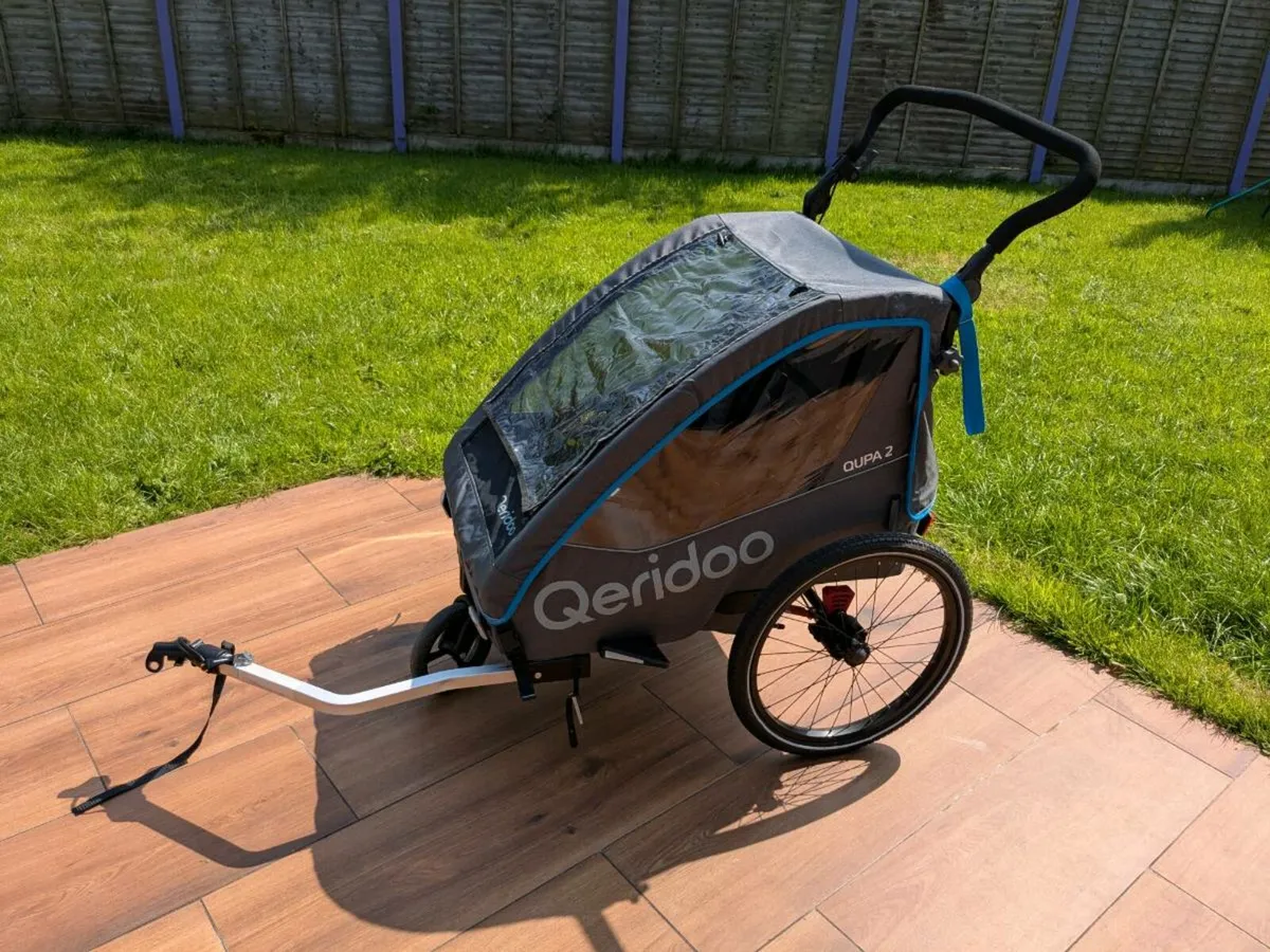 Bike trailer and stroller for 2 children - Image 2