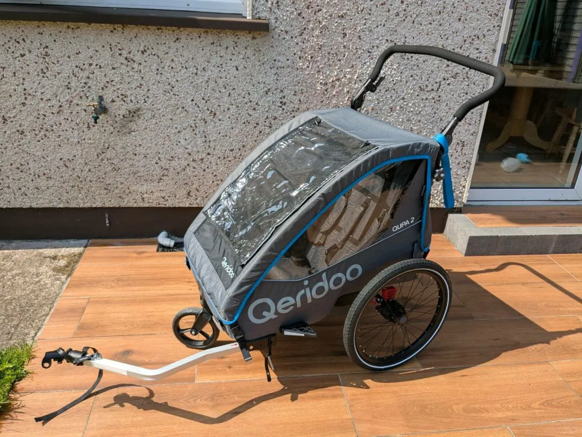 Bike trailer and stroller for 2 children - Image 3
