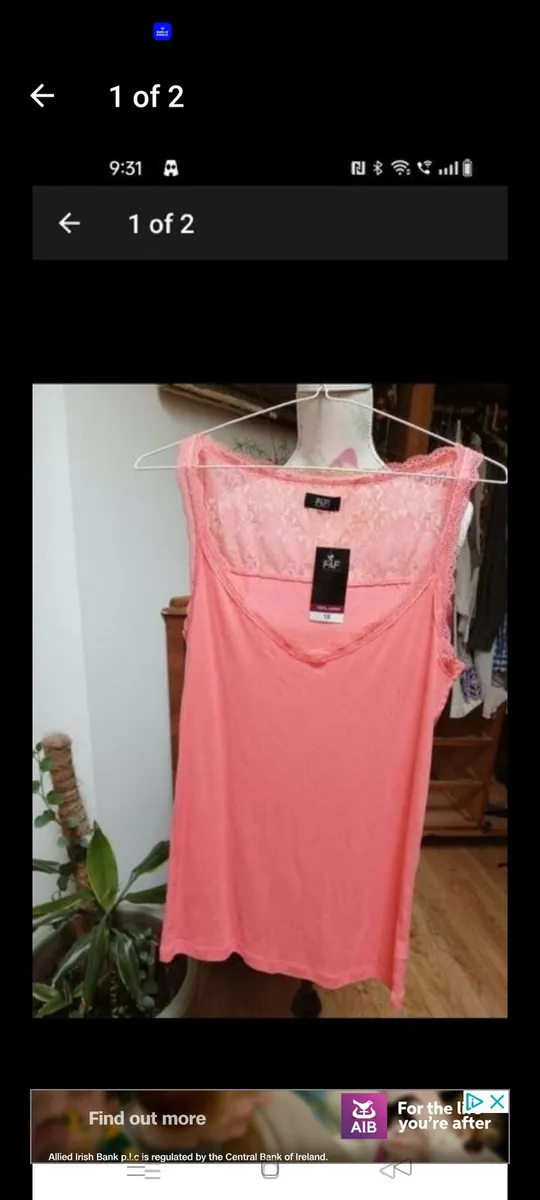 Ladies Peach F&F top new with tags plus size - Image 1